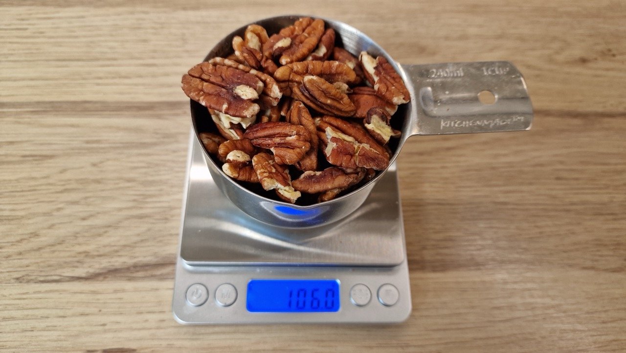 1 cup pecan in grams